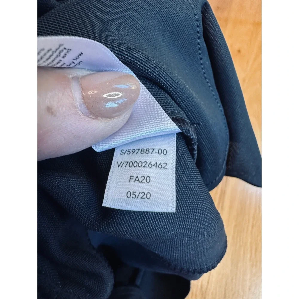 Athleta Venice Pintuck Pant Black Tapered Leg Zip Pockets XXS RN 54023
